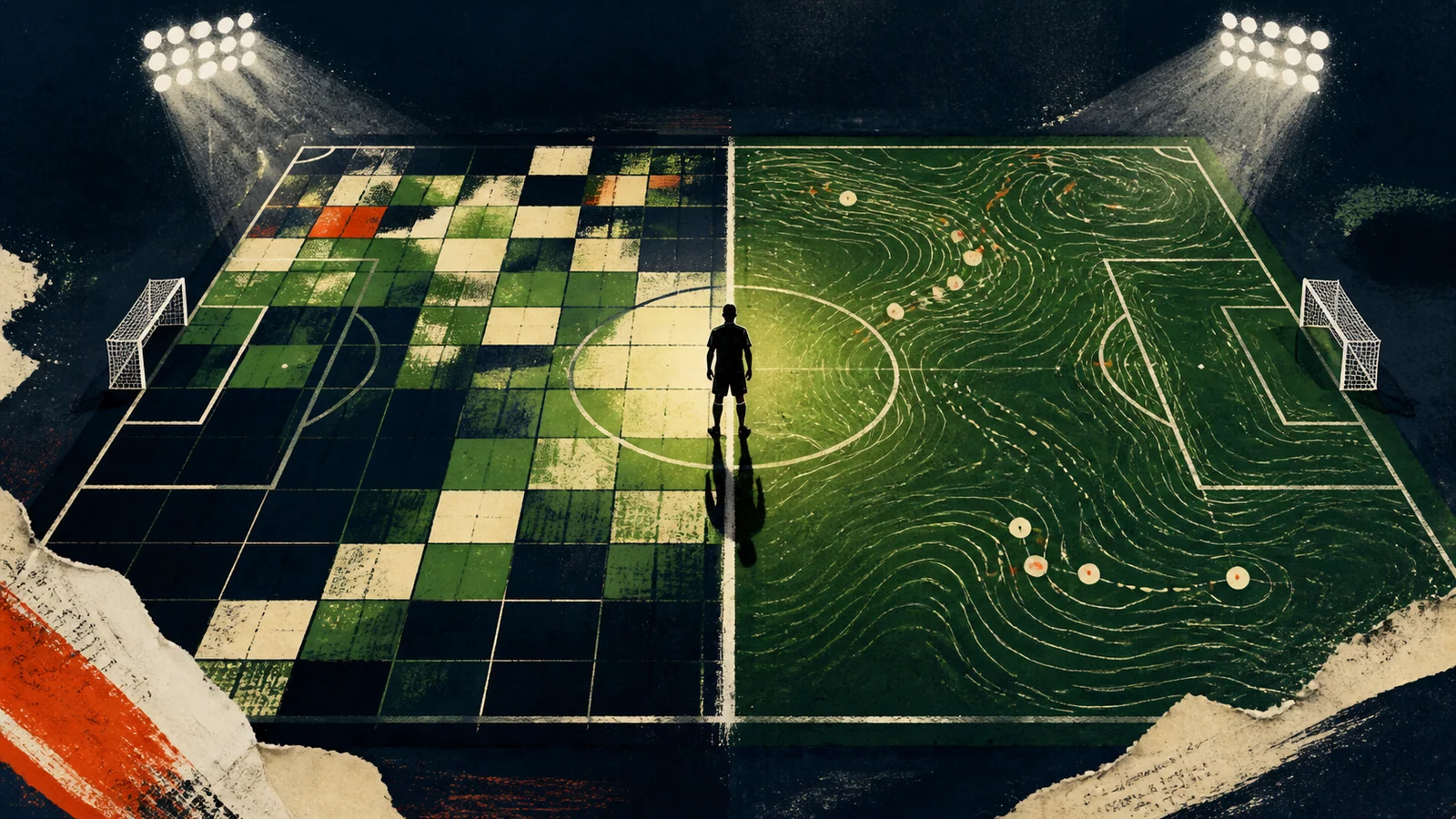 Illustrated pitch split between final points tiles and underlying process contours
