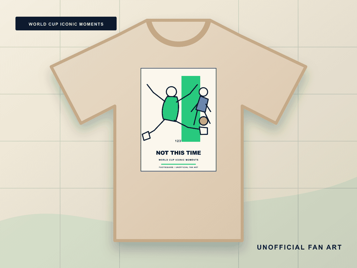 Not This Time line-art football T-shirt design